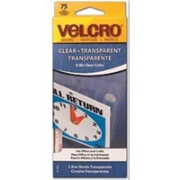 VELCRO(R) brand STICKY BACK(R) Coins 5/8" 75/Pkg-Clear