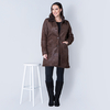 Verbier Faux Sheepskin Coat with Faux Fur Collar