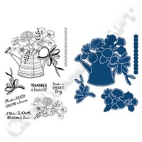 Victoria Nelson Village Fete - Folk Art Watering Can Die and Stamp Set