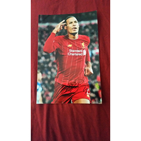 Virgil Van Dijk in Liverpool Kit Photo Personally Signed