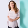 Viscose Print Lace Insert Half Sleeve Top