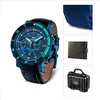Vostok Europe Gents Lunokhod 2 Chronograph Watch with Black PVD Plated Case and Interchangeable Straps in Dry Box with Tool and FREE Vostok Wallet