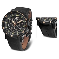 Vostok Europe Gents Lunokhod 2 Chronograph Watch with PVD Plated Case & Extra Strap