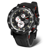 Vostok Europe Gents Lunokhod 2 PVD Chronograph Watch with Silicone Strap & Extra Strap