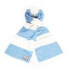 Sky & White Cotton-Merino Scarf