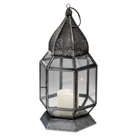 Antique Finish Moroccan Glass Lantern 25cm LT135