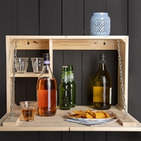 Folding Wooden Garden Wall Bar
