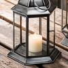 Large Antique Finish Moroccan Glass Lantern 35cm LT134