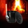 Large Black Ash Bucket & Shovel - Galvanised Steel