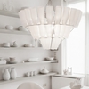 Large Frosted Bottle Chandelier