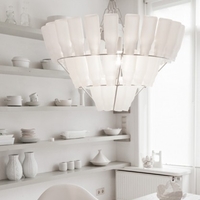 Large Frosted Bottle Chandelier
