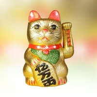 Large Lucky Cat - Glitter Gold 25cm
