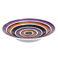 Large Recycled Aluminium Striped Bowl