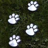 LED Solar Paw Print Lights