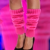 Legwarmers Neon Pink - Ribbed Knit