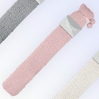 Long Hot Water Bottle with Sherpa Cover 2L