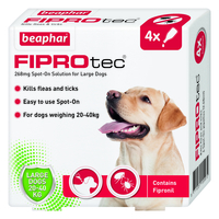 Beaphar FIPROtec Spot On for Dogs Large Dog 4 Pipettes