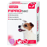 Beaphar FIPROtec Spot On for Dogs Small Dog 6 Pipettes