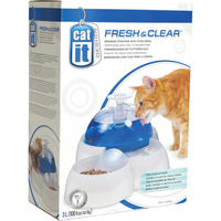 Catit Fresh & Clear Cat Water Fountain with Food Bowl 3 Litres