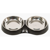 Catit Shallow Double Feeding Cat Bowl in Black