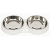 Catit Shallow Double Feeding Cat Bowl in White
