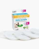 Catit Water Fountain 5 Pack Triple Action Filters