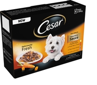 Cesar Pouch Deliciously Fresh Favourites in Sauce Adult Dog Food 100g x 8