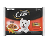 Cesar Pouch Deliciously Fresh Selection In Sauce Adult Dog Food 100g x 4