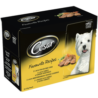 Cesar Pouch Favourite Recipes Adult Dog Food 8 x 150g