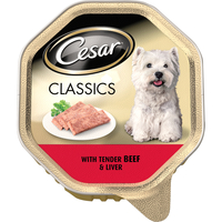 Cesar Tray Classics Beef & Liver Adult Dog Food 150g x 14