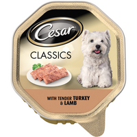 Cesar Tray Classics Turkey & Lamb Adult Dog Food 150g x 14
