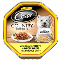 Cesar Tray Country Kitchen Wholegrain Chicken Adult Dog Food 14 x 150g