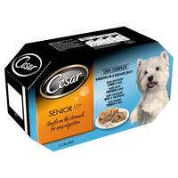 Cesar Trays Recipes Senior Dog Food 150g x 4