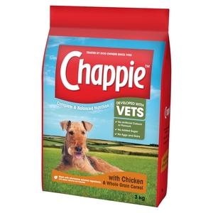 Chappie Chicken & Wholegrain Cereal Adult Dry Dog Food 3kg