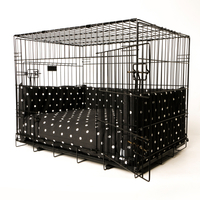 Charley Chau Crate Mattress & Bed Bumper Set Dotty Charcoal - Large