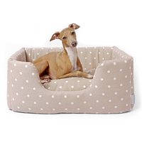 Charley Chau Deeply Dishy Dog Bed Dotty Taupe - Small