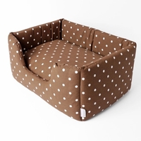 Charley Chau Deeply Dishy Dotty Chocolate Dog Bed