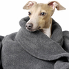 Charley Chau Double Fleece Charcoal Dog Blanket Large