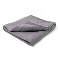 Charley Chau Double Fleece Smoke Grey Dog Blanket Medium