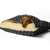 Charley Chau Luxury Cotton Snuggle Dog Bed Dotty Charcoal - Large