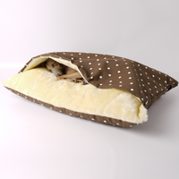 Charley Chau Luxury Cotton Snuggle Dog Bed Dotty Chocolate - Large