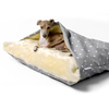 Charley Chau Luxury Cotton Snuggle Dog Bed Dotty Dove Grey Medium