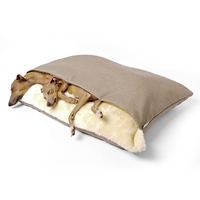 Charley Chau Luxury Weave Snuggle Dog Bed Pewter - Large