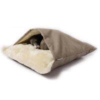 Charley Chau Luxury Weave Snuggle Dog Bed Pewter - Medium