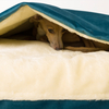 Charley Chau Velour Snuggle Dog Bed Teal - Large