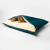 Charley Chau Velour Snuggle Dog Bed Teal - Small