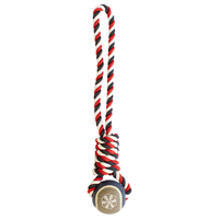 Christmas Tennis Ball Rope Dog Toy