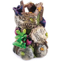 Classic No Fishing Sign Fish Tank Ornament 0.25kg