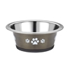 Classic Posh Paws Stainless Steel Grey Cat Dish