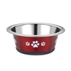 Classic Posh Paws Stainless Steel Red Cat Dish